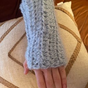 NEW Brown Unisex Wool Handmade Fingerless Gloves